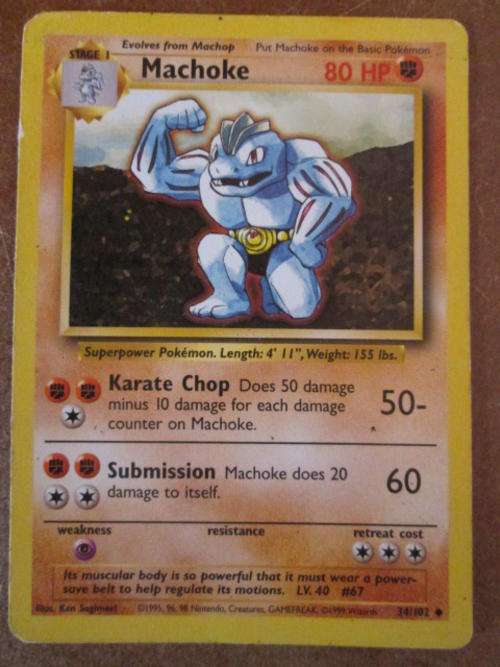 Pokemon played card Machoke