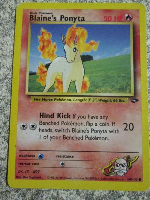 Pokemon Blaine's Ponyta played card