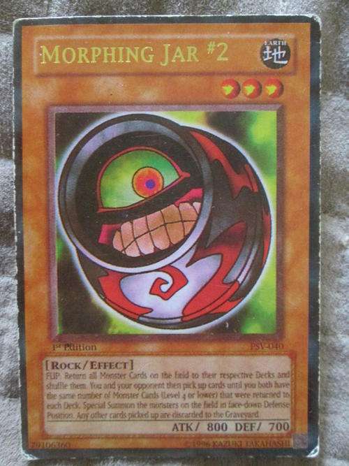 YU-GI-OH MORPHING JAR #2 PLAYED CARD