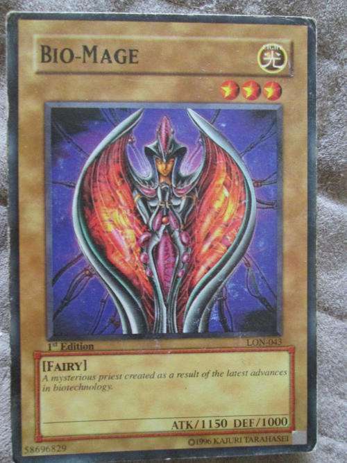 YU-GI-OH BIO-MAGE PLAYED CARD