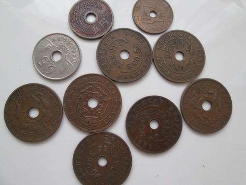 LOT OF SOUTHERN RHODESIAN COPPERS AND ORIENTAL COIN ETC.