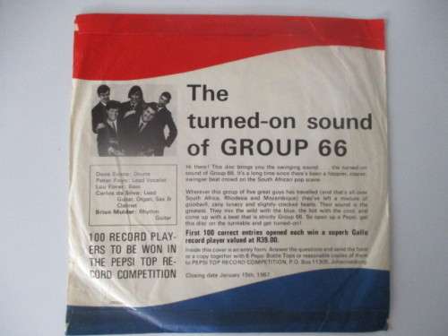VINTAGE SEVEN SINGLE -  THE TURNED-ON SOUND OF GROUP 66 - PEPSI!!! 1967