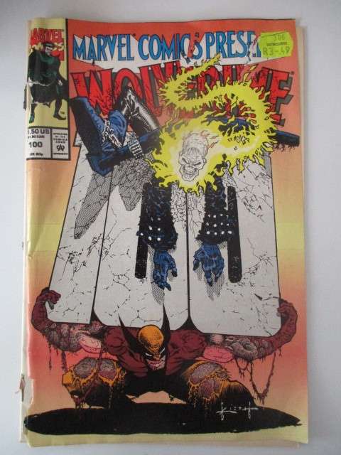 MARVEL COMICS -  WOLVERINE  VOL. 1 NO. 100 1992  COVER LOOSE
