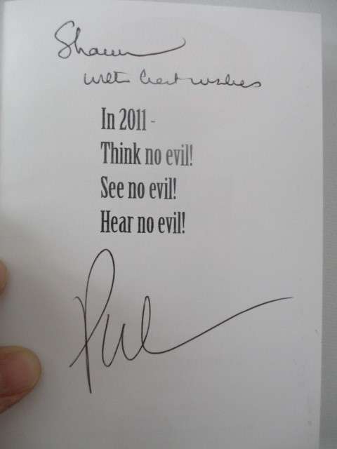 AUTOGRAPHED / SIGNED - PIETER DIRK UYS AS EVITA  SIGNED CARD