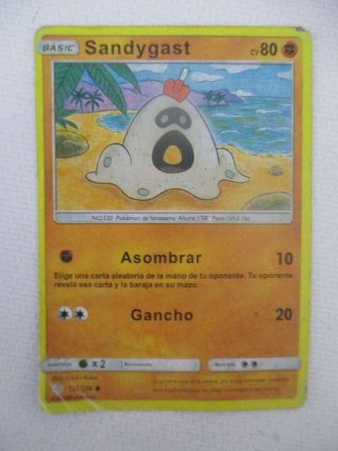 POKEMON - SANDYGAST - SPANISH CARD - CARD BIT WORN