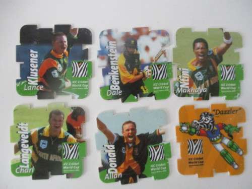 SIMBA HOWZAT  CRICKET  TAZOS 6 PIECES