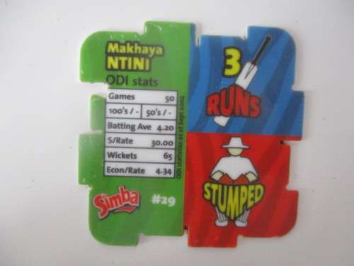 SIMBA HOWZAT  CRICKET  TAZOS 6 PIECES