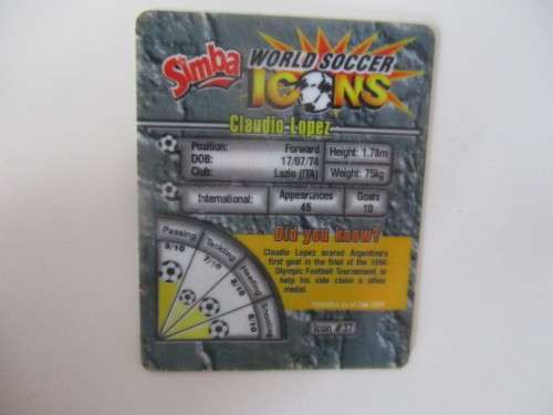 SIMBA SOCCER ICONS WORLD SOCCER TAZOS 6 PIECES