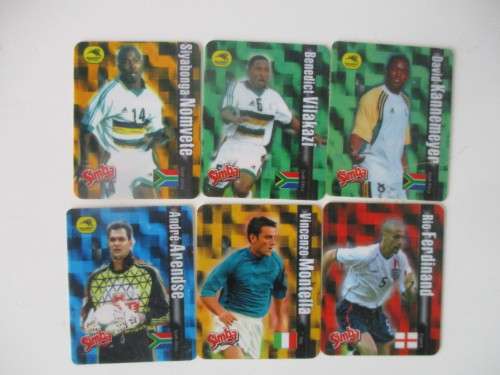 SIMBA SOCCER ICONS WORLD SOCCER TAZOS 6 PIECES