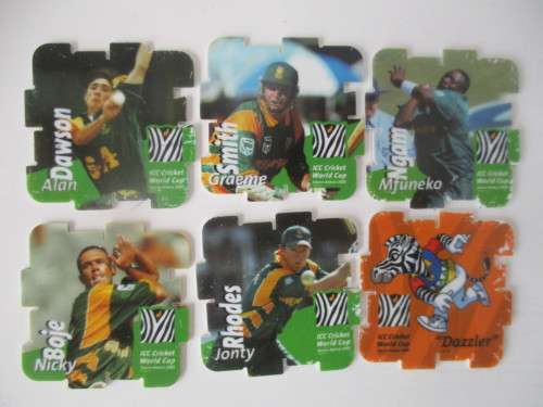 SIMBA HOWZAT  CRICKET  TAZOS 6 PIECES