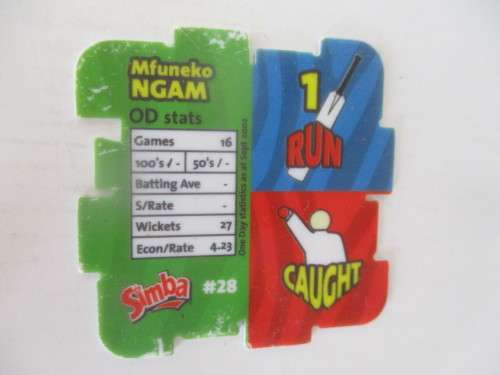 SIMBA HOWZAT  CRICKET  TAZOS 6 PIECES