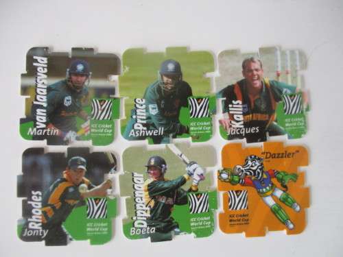 SIMBA HOWZAT  CRICKET  TAZOS 6 PIECES