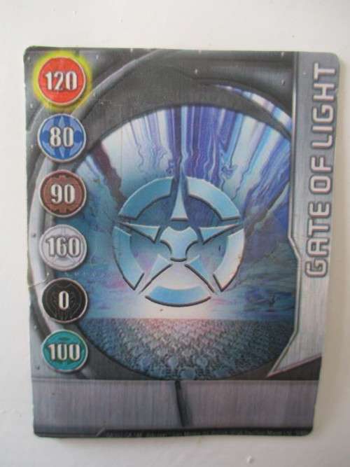VINTAGE METAL BAKUGAN TRADING CARD -  GATE OF LIGHT