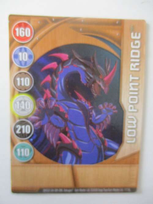 VINTAGE METAL BAKUGAN TRADING CARD - 2009 - LOW POINT RIDGE