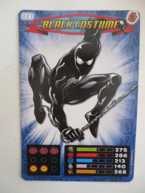 MARVEL TRADING CARDS - SPIDER-MAN / HEROES and VILLIANS  - NO.227 - BLACK COSTUME