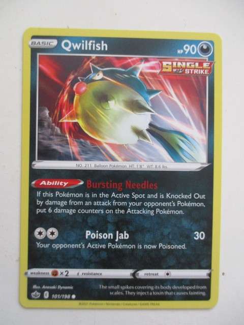 POKEMON TRADING CARD - HP90 QWILFISH