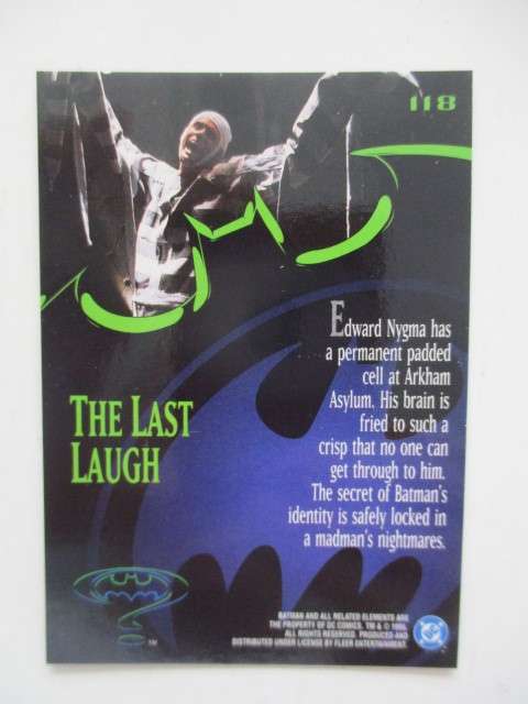 DC /  MARVEL - FLEER  ULTRA 1995 BATMAN -  THE LAST LAUGH