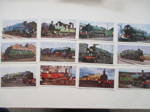 DONCELLA CORONETS CIGAR / CIGARETTE CARDS IN ORIGINAL BOX - STEAM TRAINS