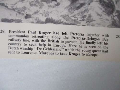 BEAUTIFUL VINTAGE POSTER/PRINT - PAUL KRUGER WITH COMMANDOS - BOER WAR PERIOD 39CM X 31 CM