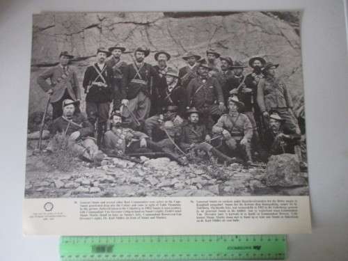 BEAUTIFUL VINTAGE -POSTER / PRINT - GENERAL SMUTS WITH BOER COMMANDERS  39 CM X 31 CM