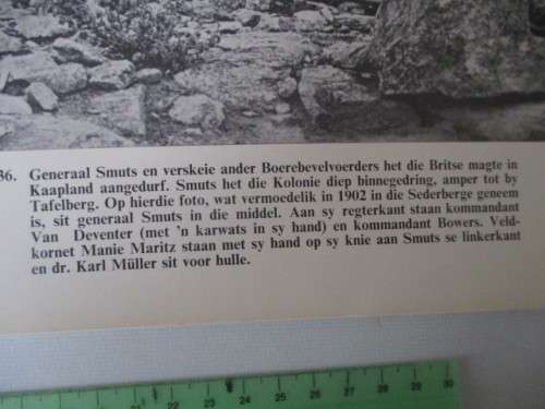 BEAUTIFUL VINTAGE -POSTER / PRINT - GENERAL SMUTS WITH BOER COMMANDERS  39 CM X 31 CM