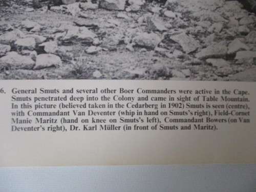 BEAUTIFUL VINTAGE -POSTER / PRINT - GENERAL SMUTS WITH BOER COMMANDERS  39 CM X 31 CM