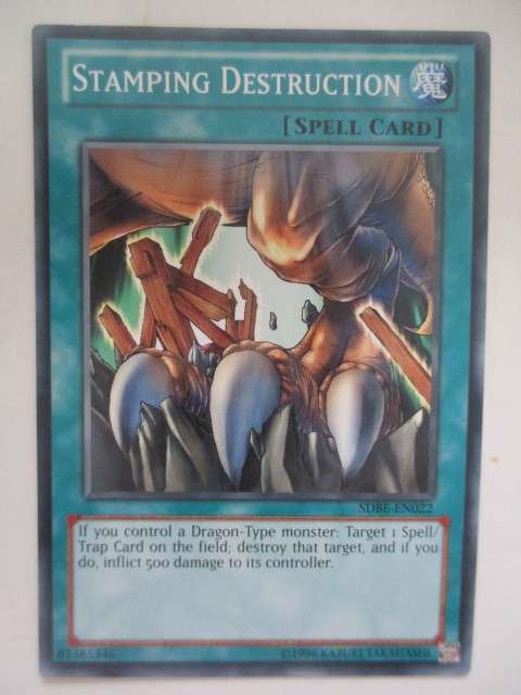 YU-GI-OH TRADING CARD - STAMPING DESTRUCTION