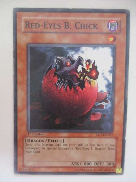 YU-GI-OH TRADING CARD - RED-EYES B. CHICK