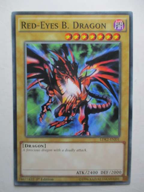 YU-GI-OH TRADING CARD - RED-EYES B. DRAGON