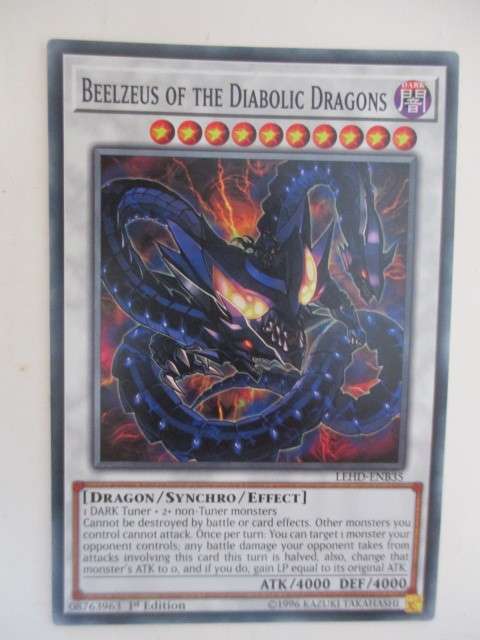 YU-GI-OH TRADING CARD - BEELZEUS OF THE DIABOLIC DRAGONS