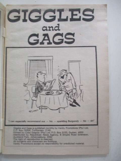 SA HUMOUR GIGGLES AND GAGS NO. 54 - CARTOON HUMOUR