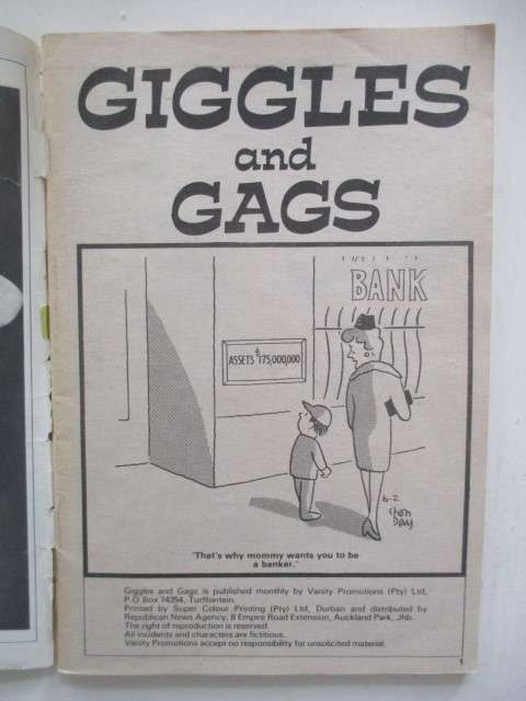 SA HUMOUR GIGGLES AND GAGS NO. 46 - SA HUMOUR IN CARTOONS