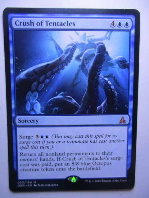 MAGIC THE GATHERING TRADING CARD - CRUSH OF TENTACLES