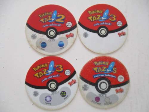 POKEMON LOT OF 4 TAZOS