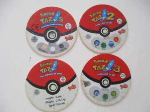 POKEMON LOT OF 4 TAZOS