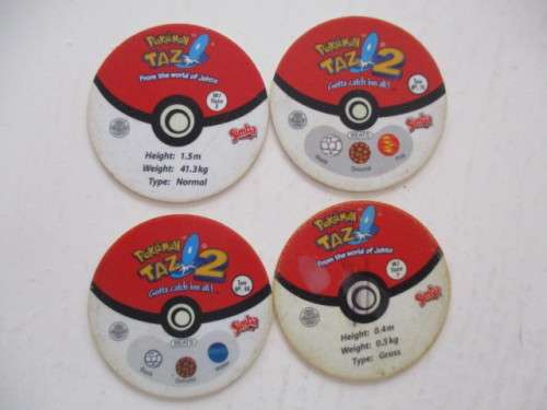 POKEMON LOT OF 4 TAZOS