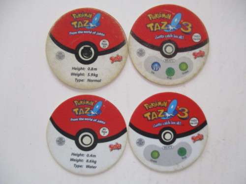 POKEMON LOT OF 4 TAZOS