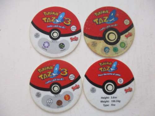 POKEMON LOT OF 4 TAZOS