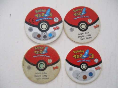 POKEMON LOT OF 4 TAZOS