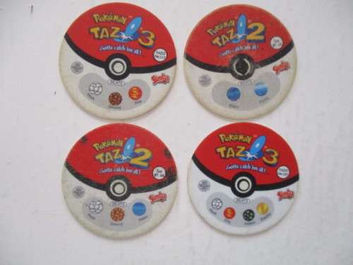 POKEMON LOT OF 4 TAZOS
