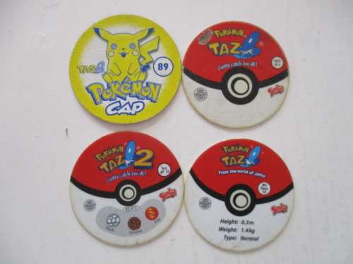 POKEMON LOT OF 4 TAZOS