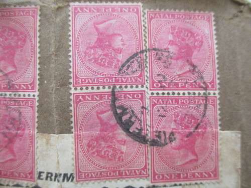 NATAL QUEEN VICTORIA USED MOUNTED STAMPS