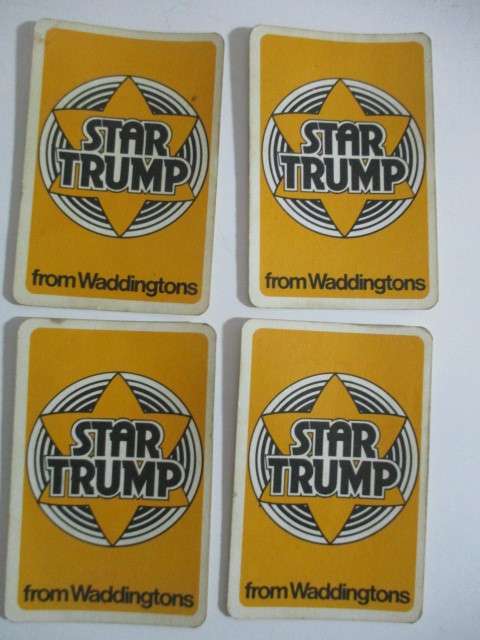 COLLECTORS CARDS - STAR TRUMP - BY WADDINTONS - STEAM TRAINS - LOT OF 4 CARDS