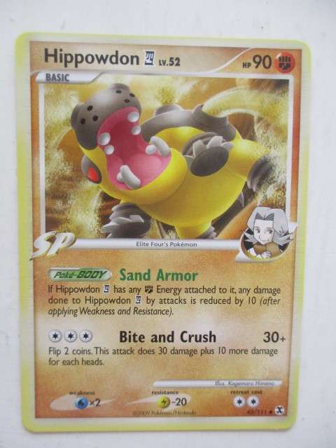 POKEMON TRADING CARD - HIPPOWDON  - FROM RISING RIVALS