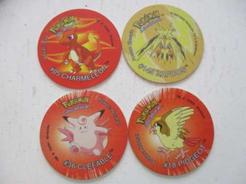 POKEMON LOT OF 4 TAZOS