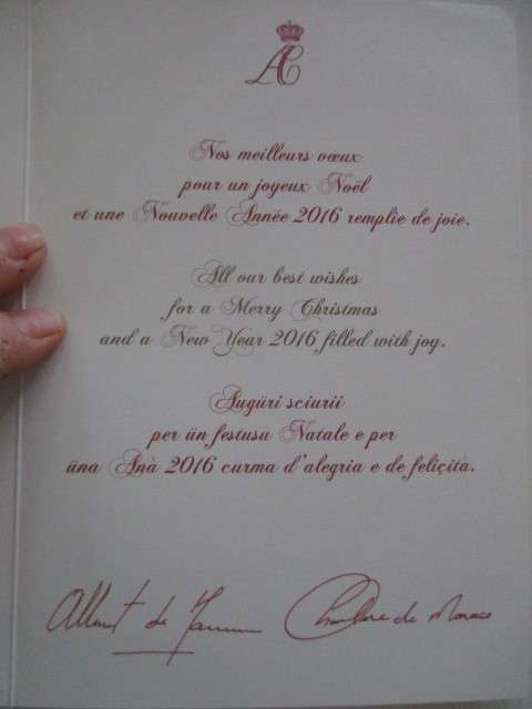 LOVELY CHRISTMAS CARD OF THE ROYAL FAMILY OF MONACO - 2014 - WITH ENVELOPE