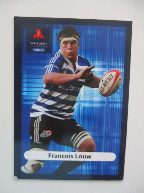 LOVELY RUGBY  TRADING CARDS - FRANCOIS LOUW AND HANYANI SHIMANGE W.P