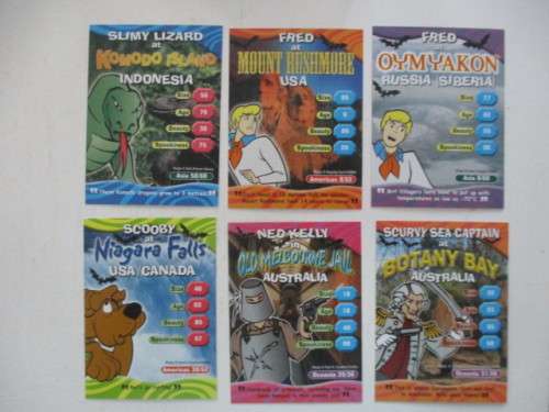 SCOOBY DOO TRADING CARDS PACK OF 6 DIFFERENT CARDS