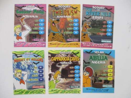 SCOOBY DOO TRADING CARDS - PACK OF 6 DIFFERENT CARDS