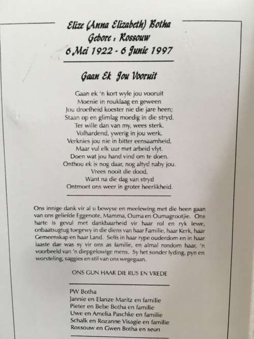 LOVELY PAST PRESIDENT P.W.BOTHA  AND MRS BOTHA MEMROBELIA INCLUDING AUTOGRAPHS